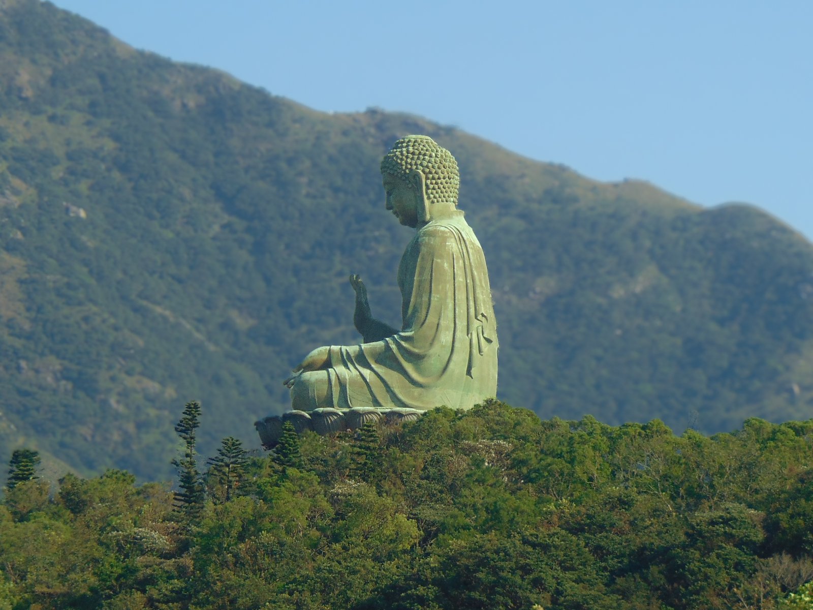 The Big Buddha on Lantau Island in Hong Kong