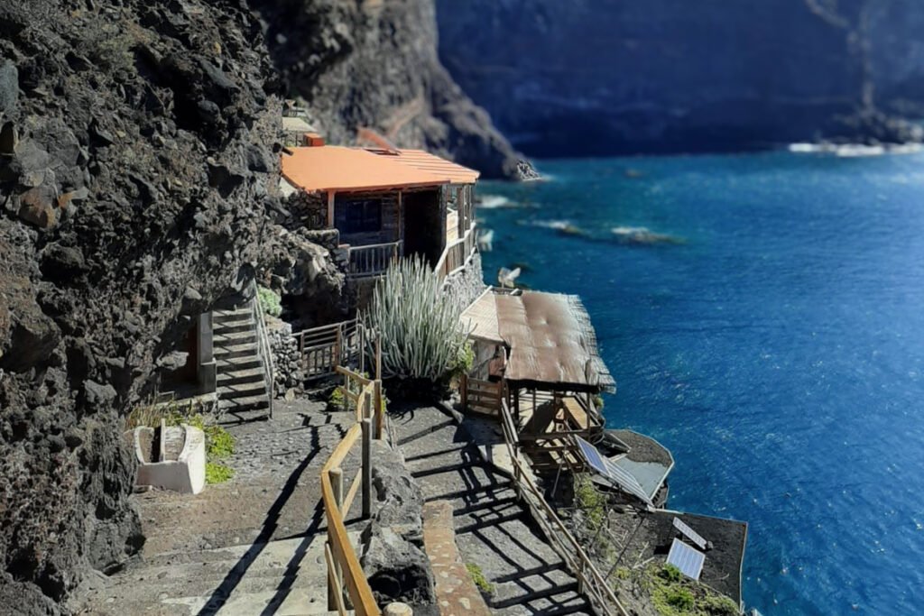 Houses built on the rocks at Poris de Candelaria