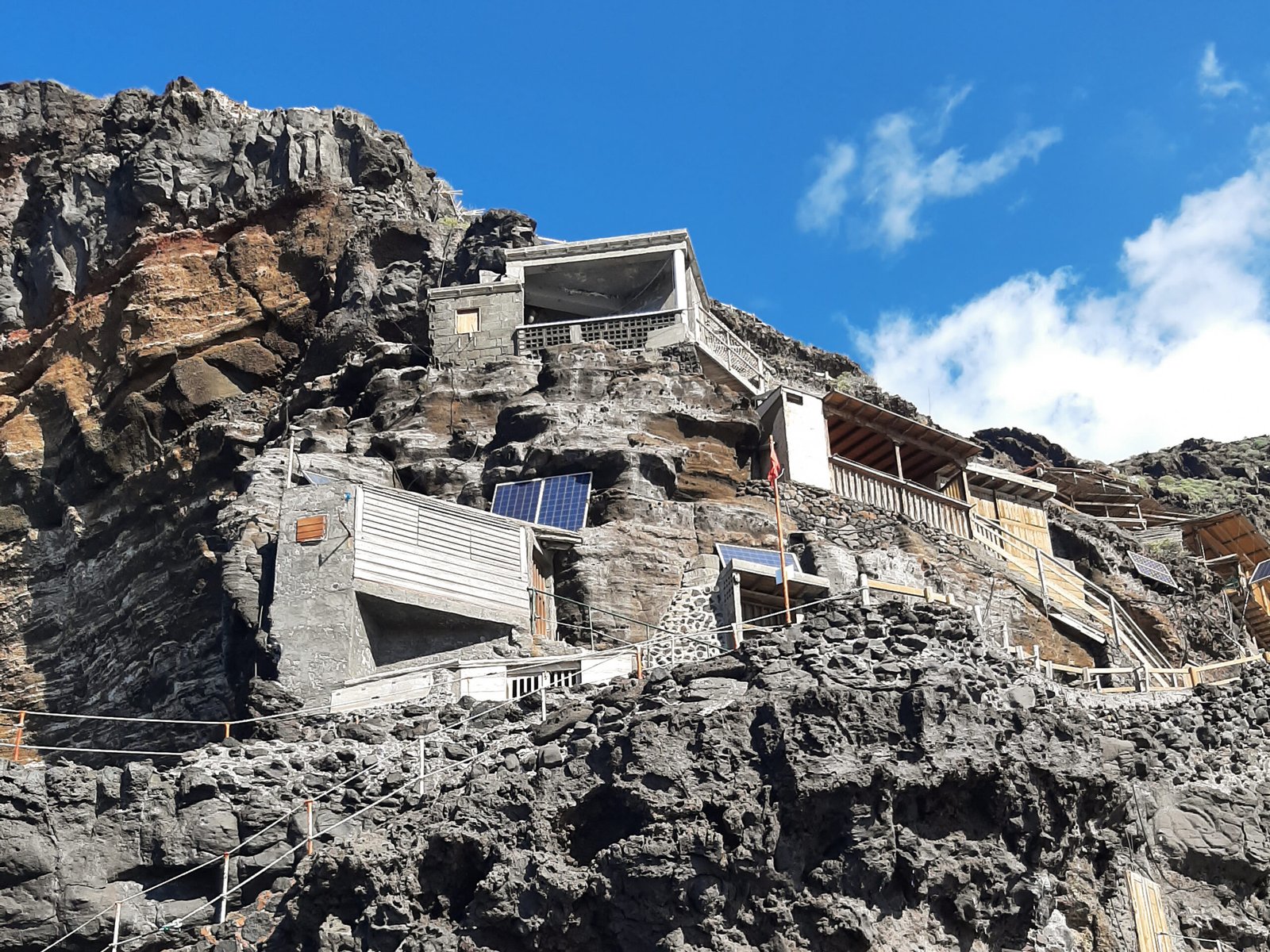 Houses built on the rock at Poris de Candelaria