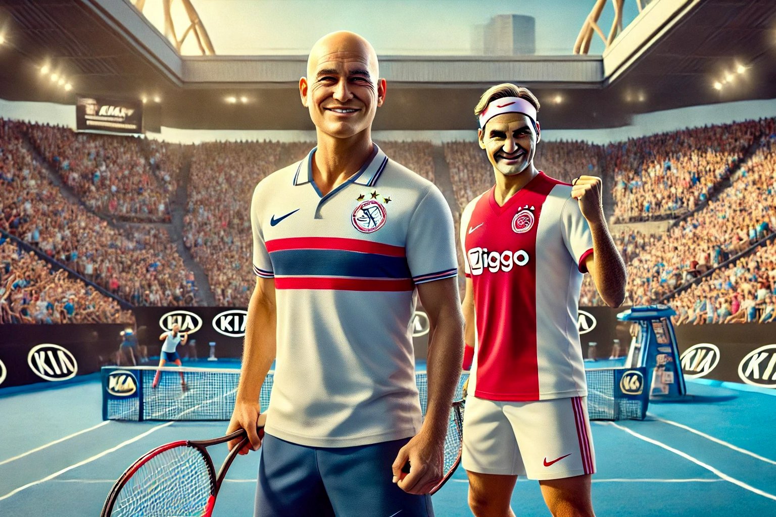 Jerry travels the World and Roger Federer at the Australian Open in Melbourne