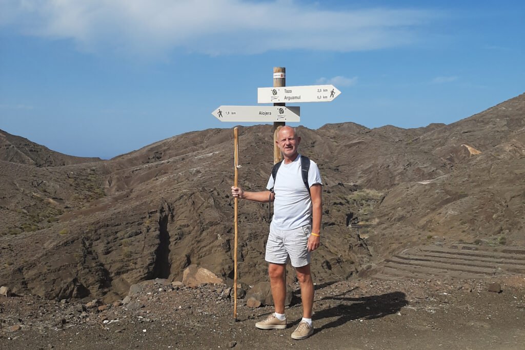 Geert during one of the epic hikes on La Gomera
