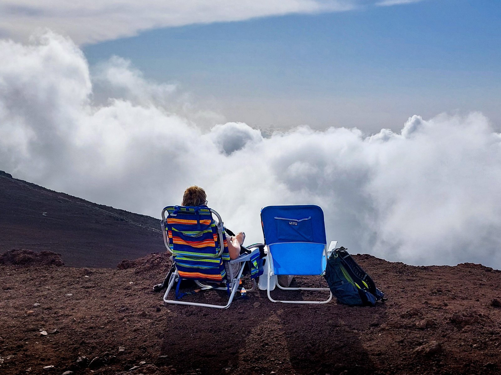 Ella getting ready for the Haleakala Sunset Picnic